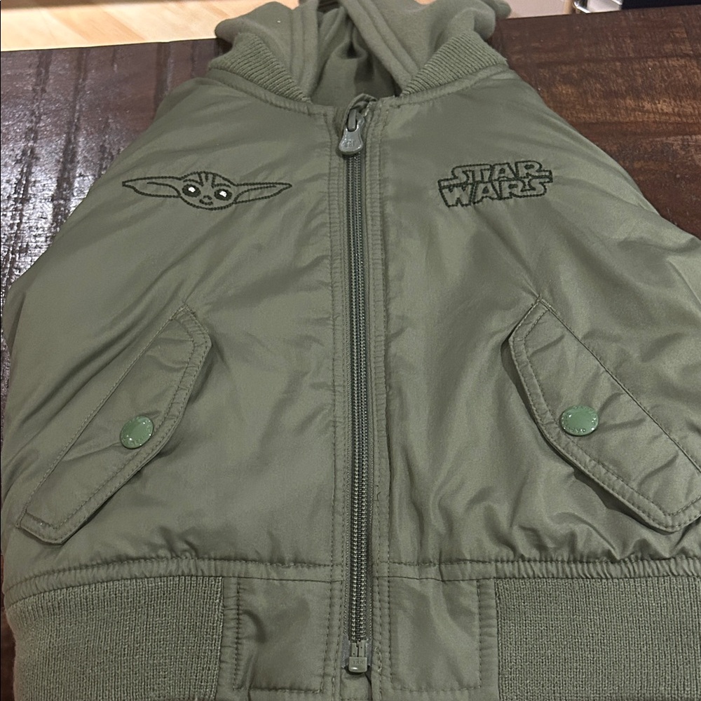 GAP Kids Olive Green Star Wars Puffer Jacket